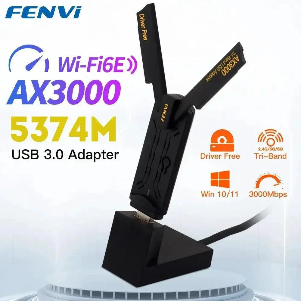 FENVI WiFi 6E AX3000 USB 3.0 Desktop Triple Band Adapter
