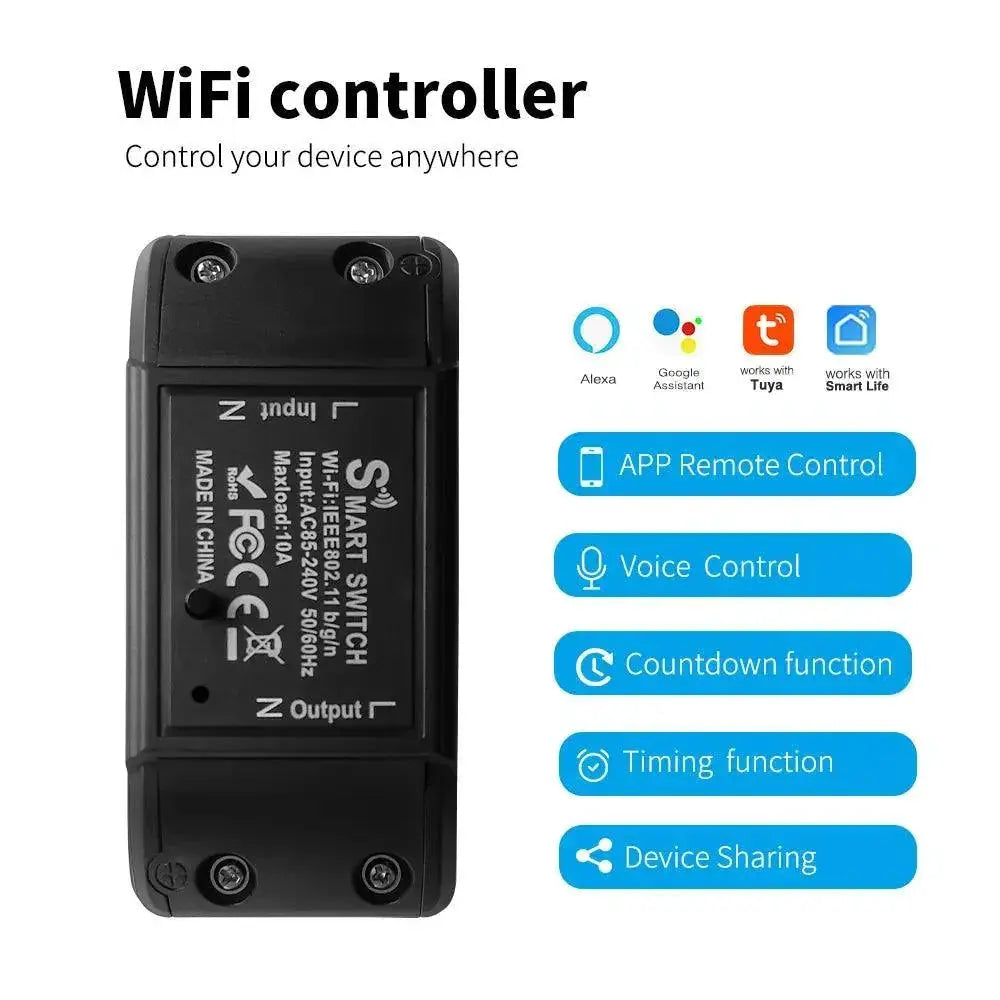 Smart WiFi Switch With Voice Control Alexa And Google Home