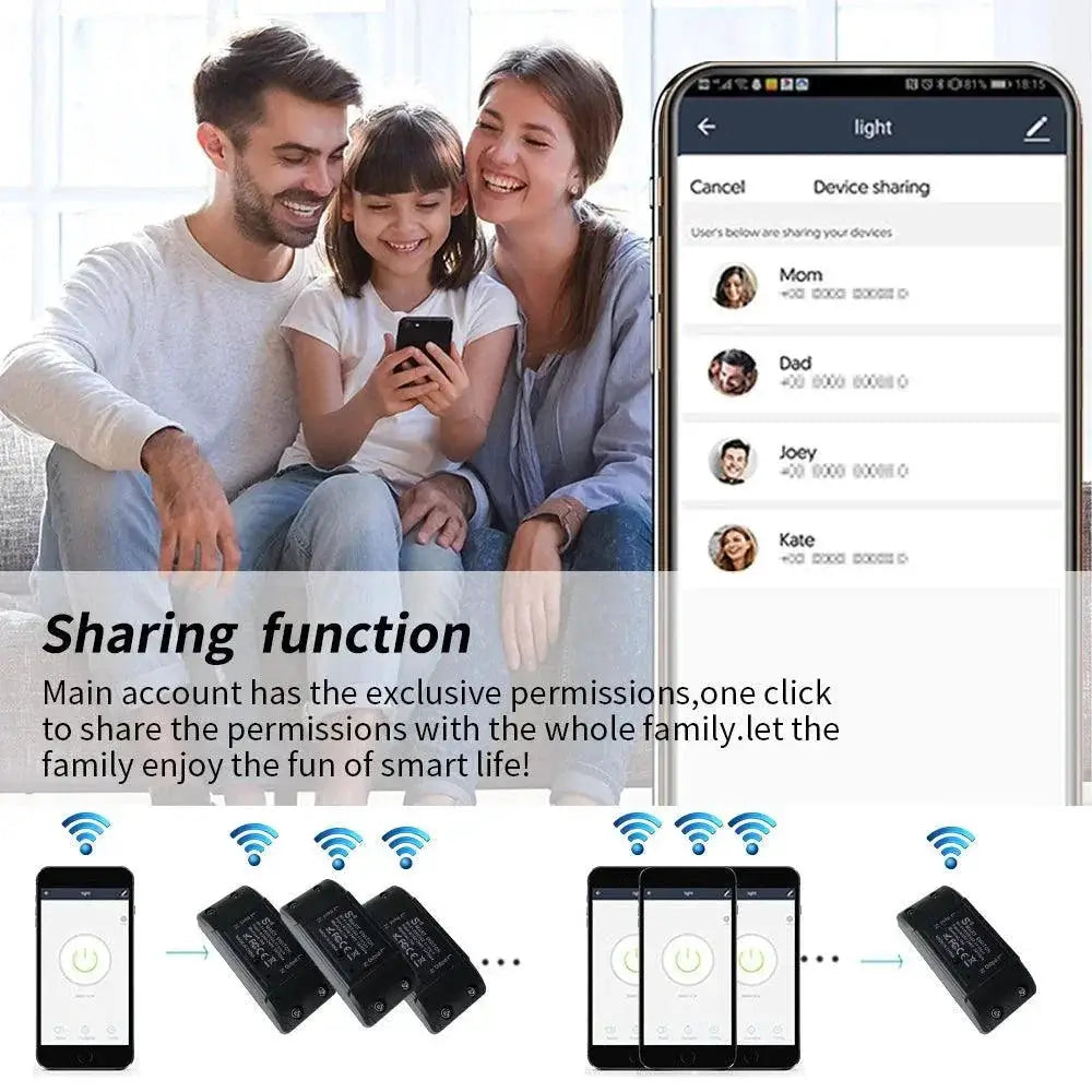Smart WiFi Switch With Voice Control Alexa And Google Home
