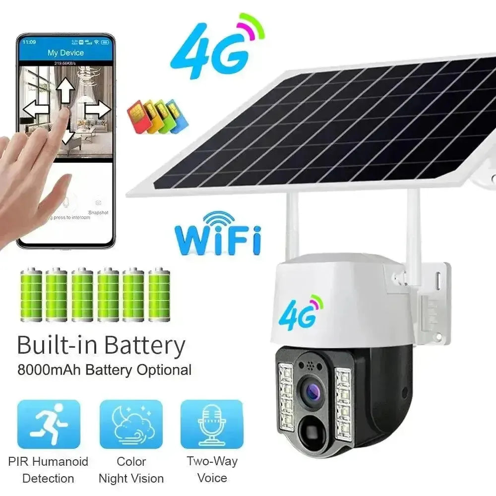 Solar CCTV Camera Advanced Humanoid Detection Night Vision