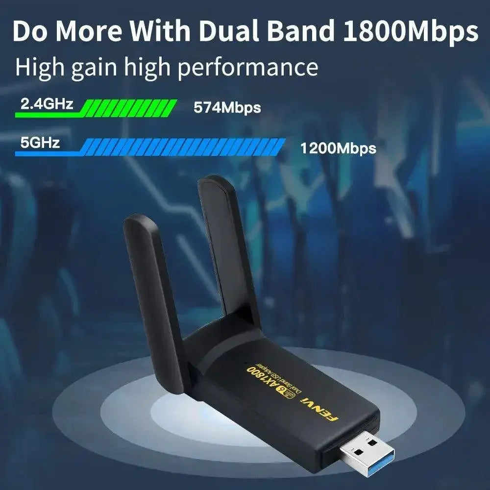 Lightning Fast Dual Band WiFi USB Adapter For Windows