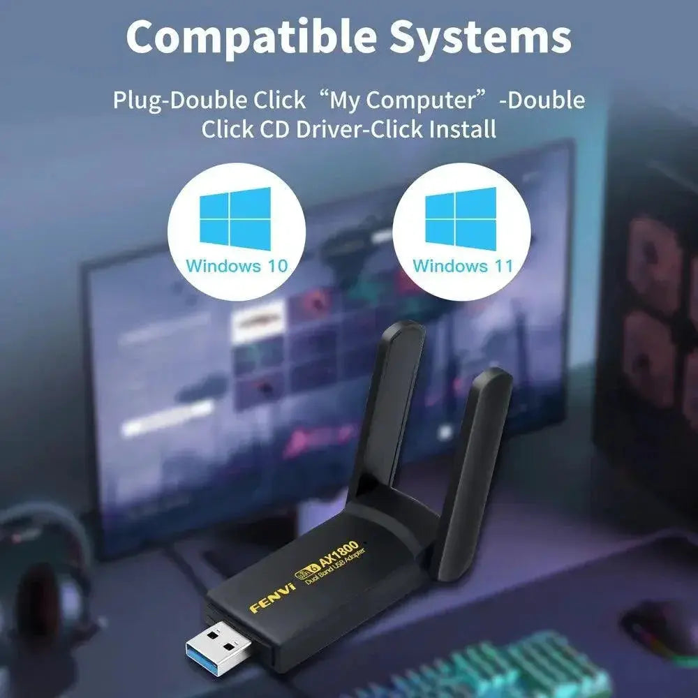 Lightning Fast Dual Band WiFi USB Adapter For Windows