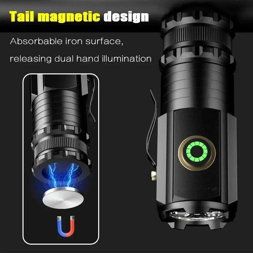 Mini EDC USB Rechargeable LED Flashlight Torch Compact