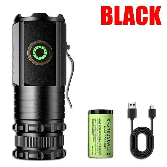 Mini EDC USB Rechargeable LED Flashlight Torch Compact