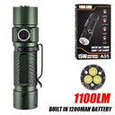 2000 Lumens Mini USB Flashlight for EDC