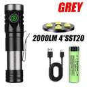 2000 Lumens Mini USB Flashlight for EDC