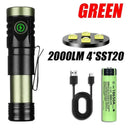 2000 Lumens Mini USB Flashlight for EDC