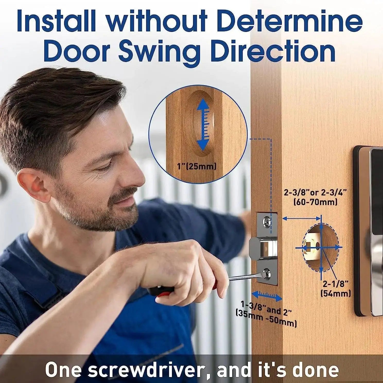 Smart Touchscreen Keyless Entry Deadbolt Lock for Security