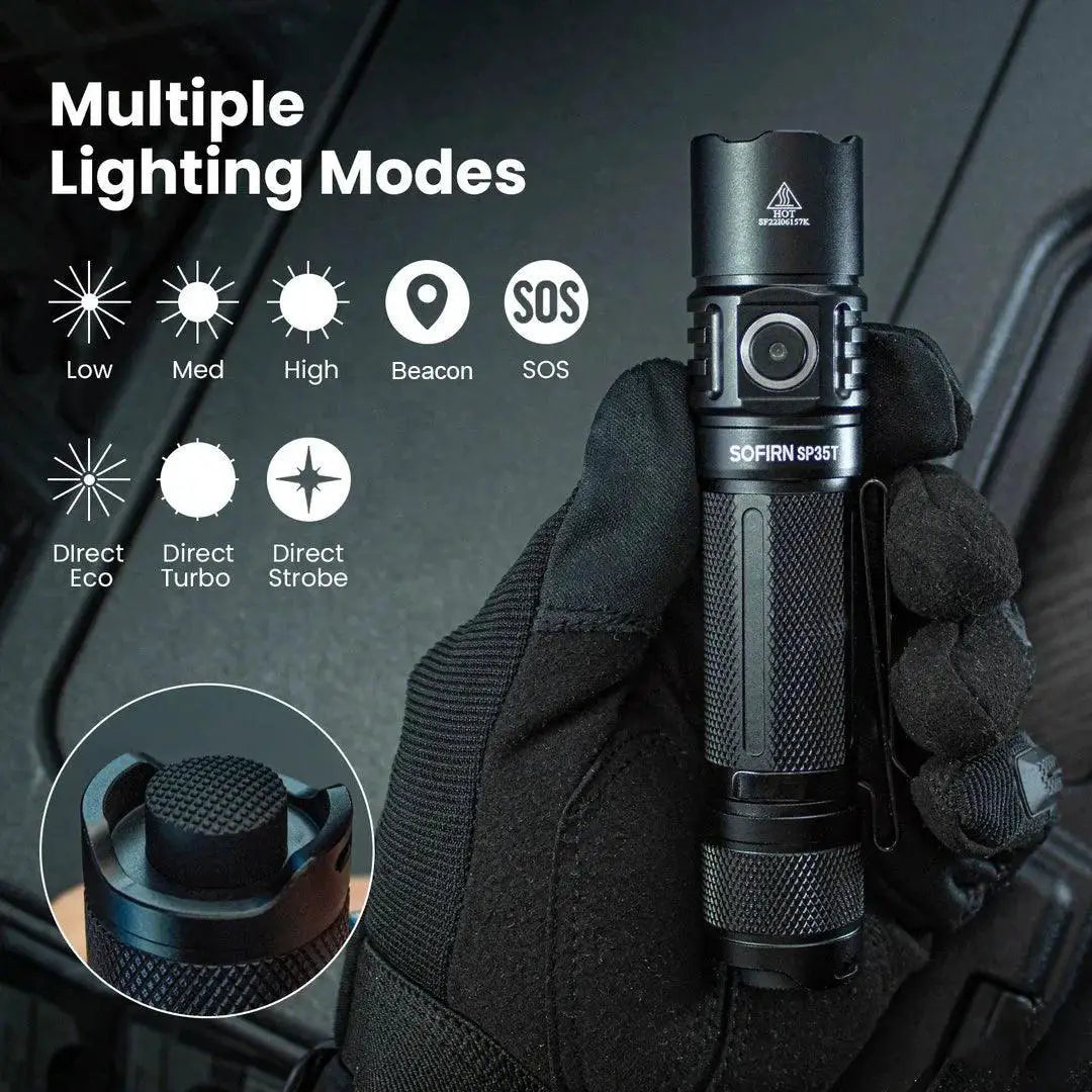 Sofirn SP35T Flashlight High Power USB C Rechargeable Torch