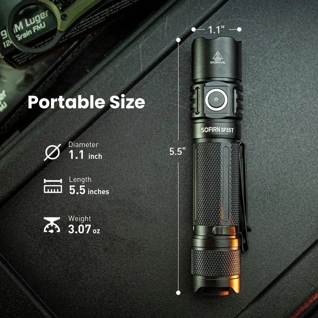 Sofirn SP35T Flashlight High Power USB C Rechargeable Torch