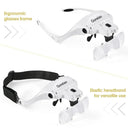 LED Magnifier Glasses Set For Reading Repair And Crafts
