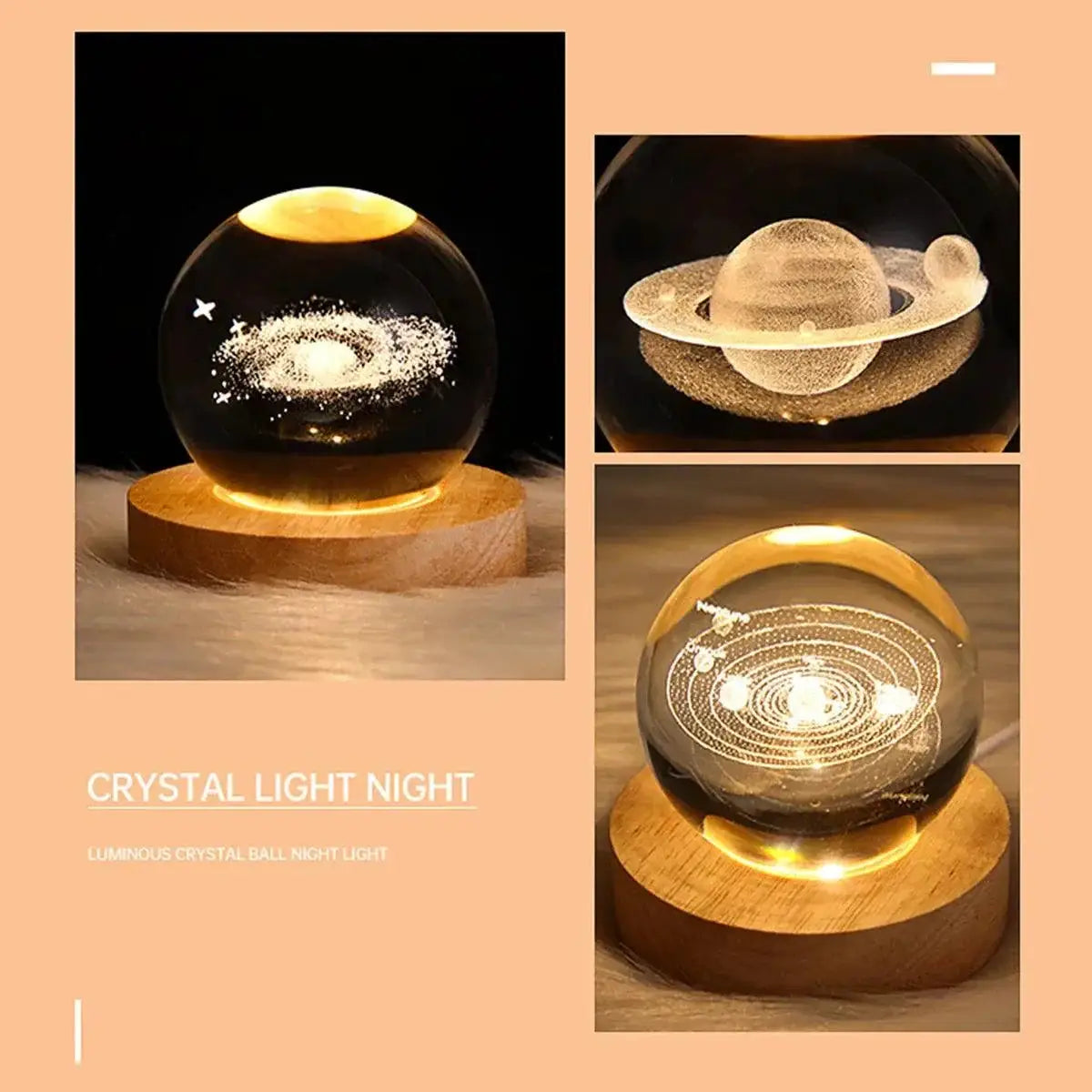 Soothing 3D Galaxy Moon Lamp LED Night Light Decor