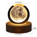Soothing 3D Galaxy Moon Lamp LED Night Light Decor