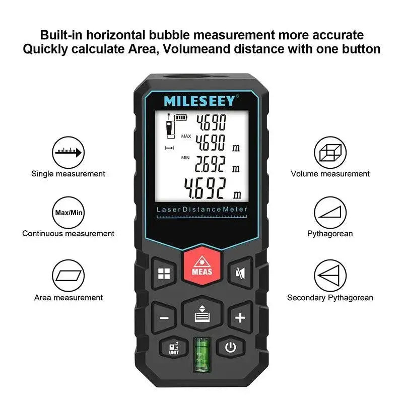 MILESEEY X5 Laser Tape Measure Precision Distance Meter