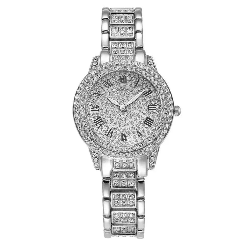 Diamond Rhinestone Luxury Wristwatch for Women Fashion