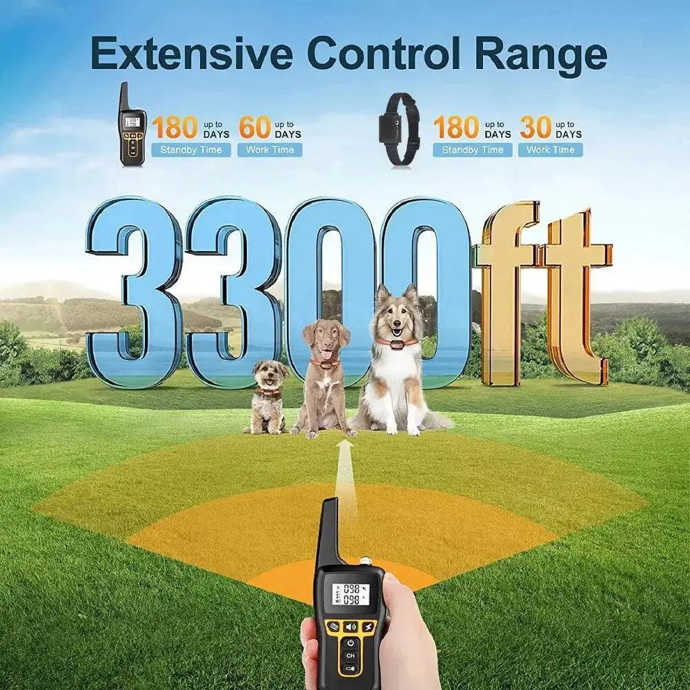 Dog Training Collar With Remote Control And Auto Modes