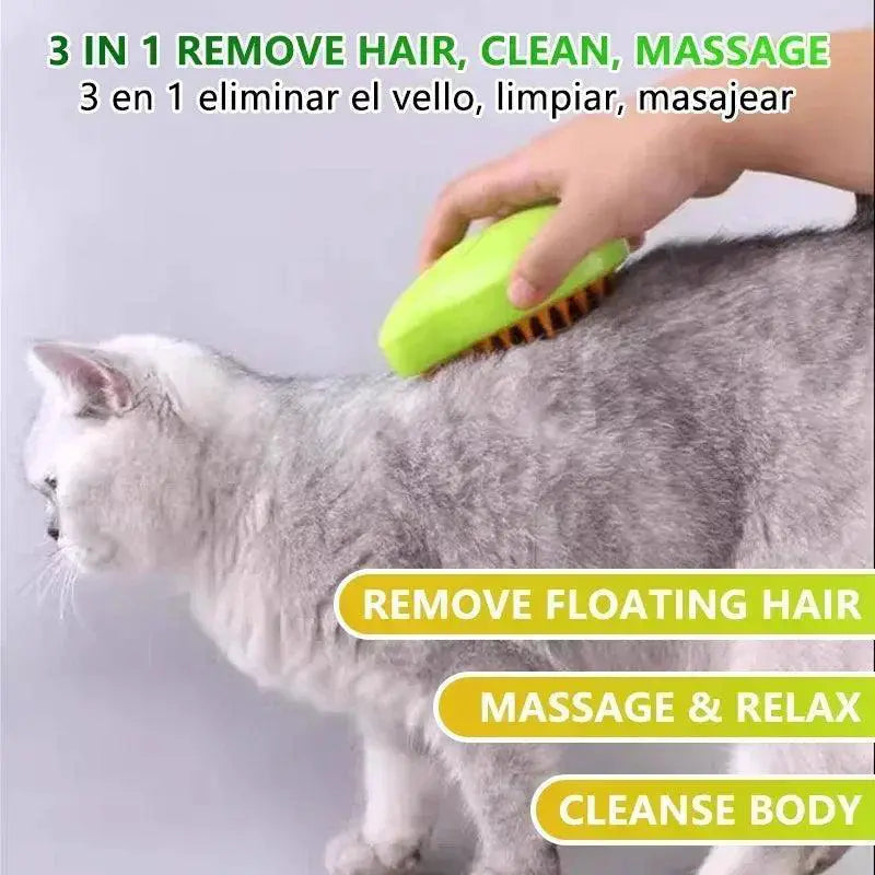 Steamy Cat Brush Hot Steam Grooming Comb For Hair Removal