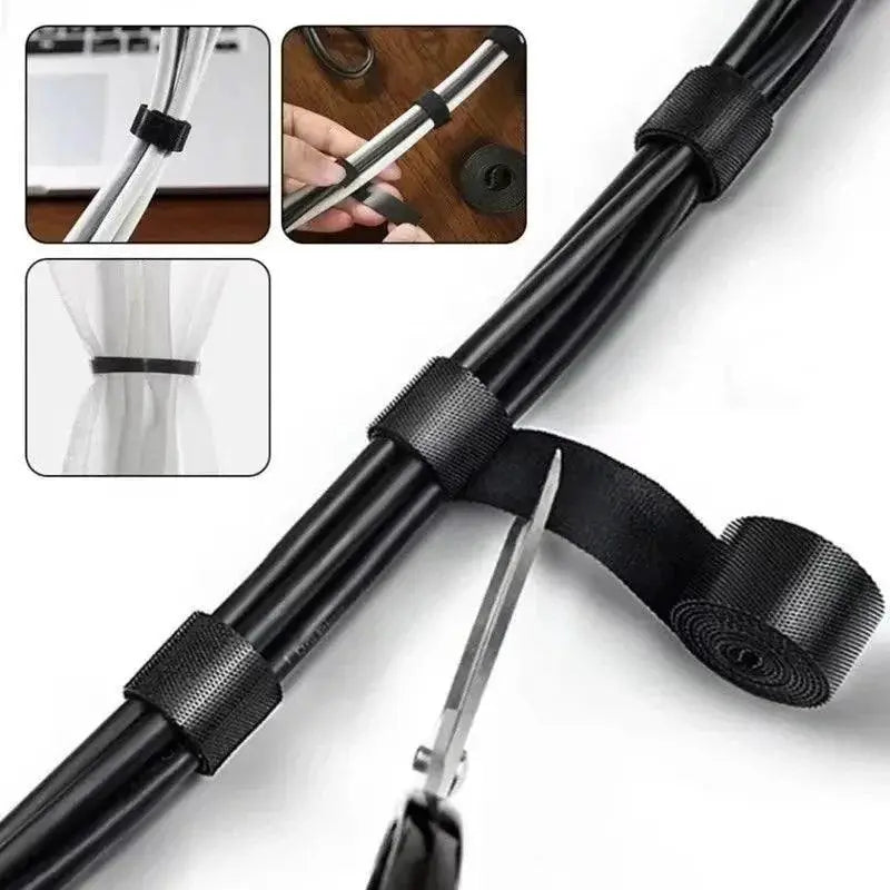 5m Nylon Cable Organizer for Tidy Workspaces and Devices