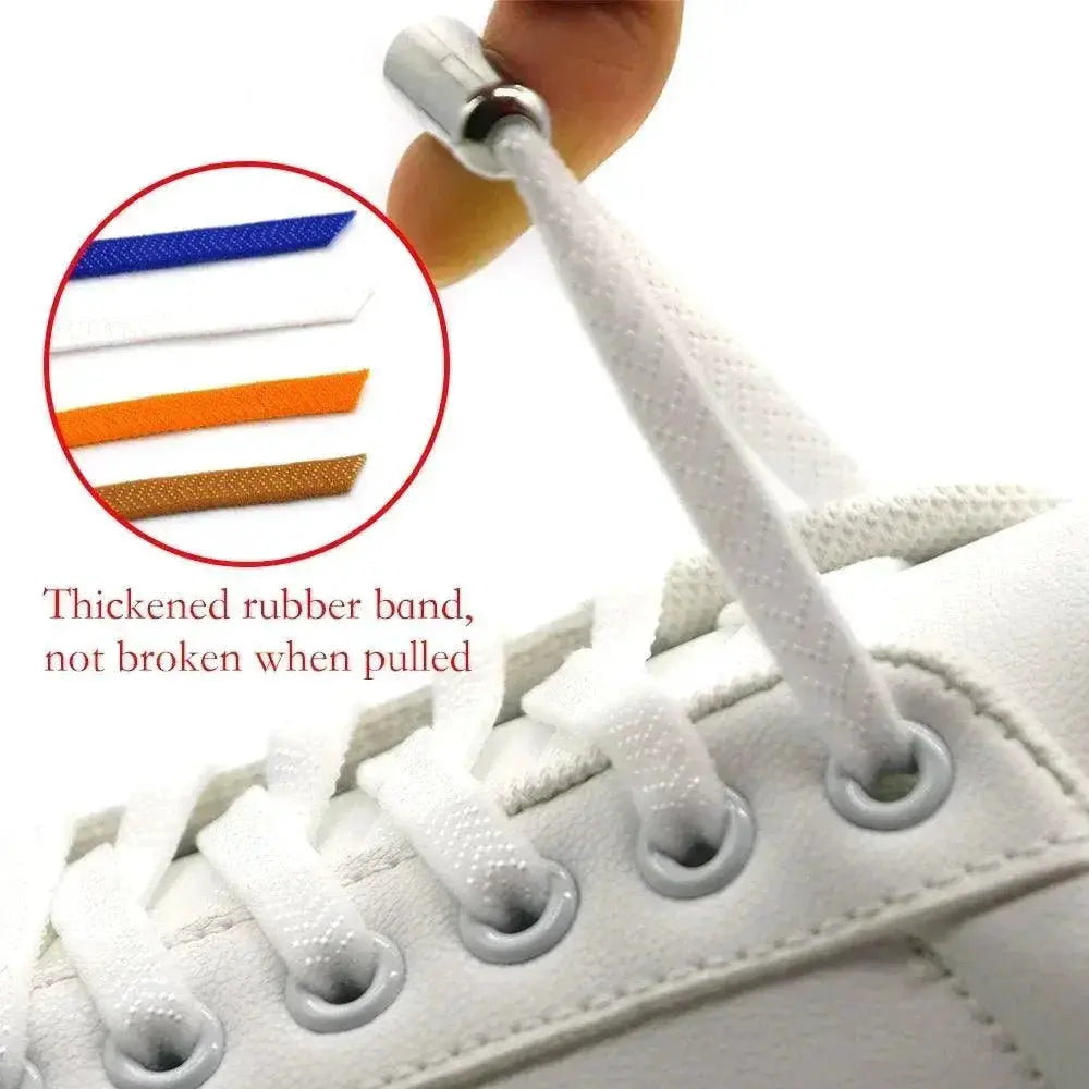 Metal Lock Elastic Shoelaces For Easy No Tie Style