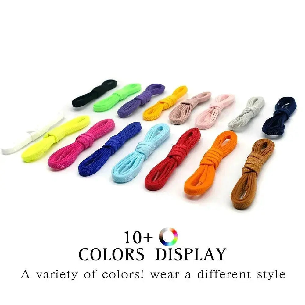 Metal Lock Elastic Shoelaces For Easy No Tie Style