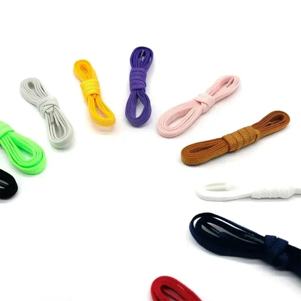 Metal Lock Elastic Shoelaces For Easy No Tie Style