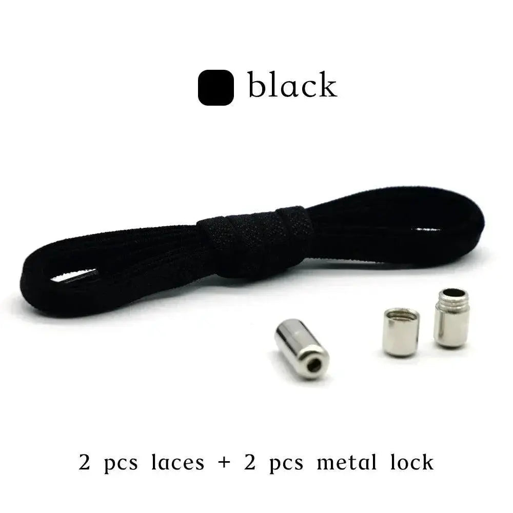 Metal Lock Elastic Shoelaces For Easy No Tie Style