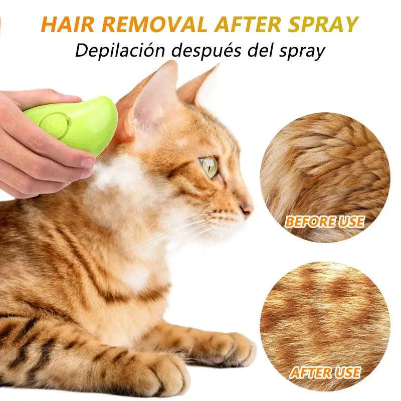 Cat Steamy Electric Spray Grooming Brush For Cats Deluxe