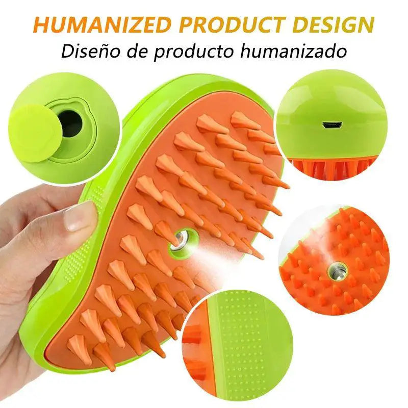 Cat Steamy Electric Spray Grooming Brush For Cats Deluxe