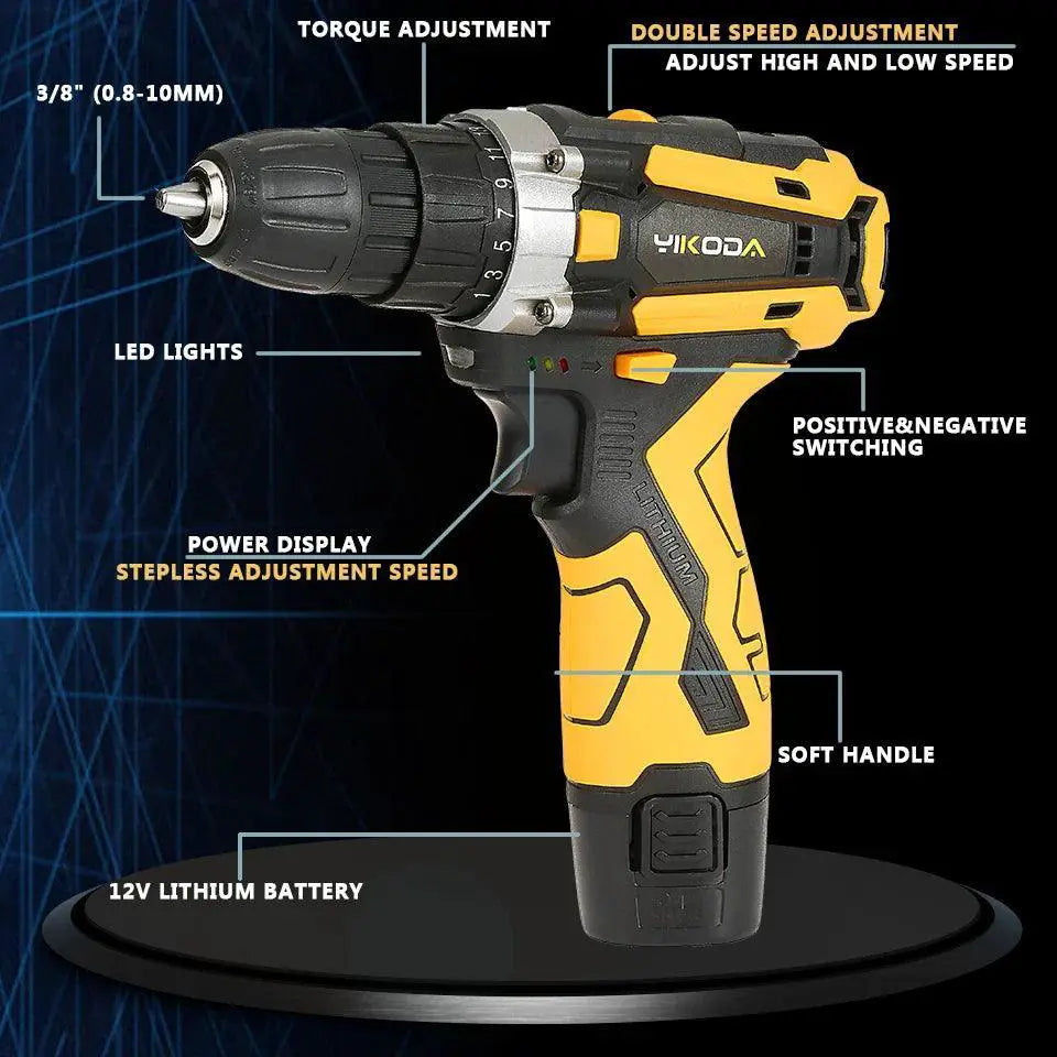 YIKODA Electric Screwdriver Versatile Home Power Tools