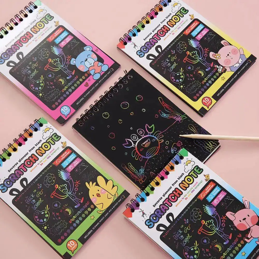 Rainbow Scratch Paper Set Creative Arts Kit For Kids