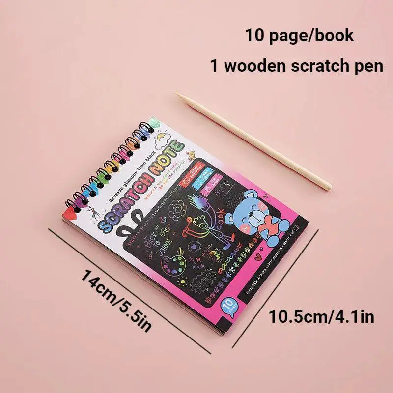 Rainbow Scratch Paper Set Creative Arts Kit For Kids