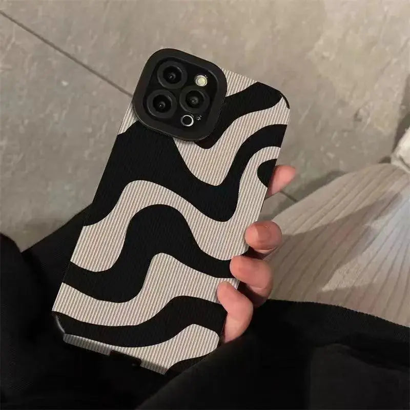 Zebra Stripe iPhone Case Trendy Shockproof Cover For iPhone