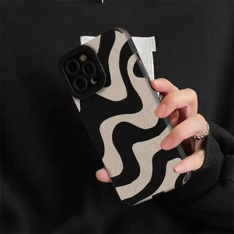 Zebra Stripe iPhone Case Trendy Shockproof Cover For iPhone