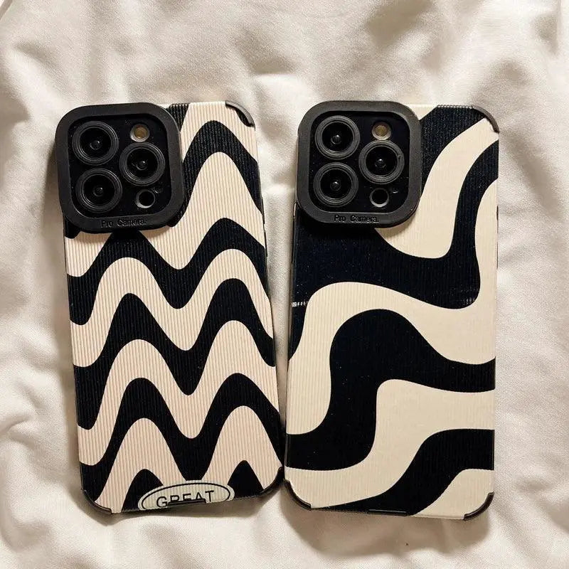 Zebra Stripe iPhone Case Trendy Shockproof Cover For iPhone