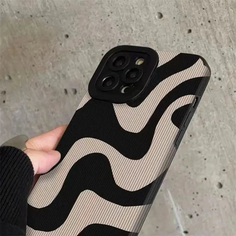Zebra Stripe iPhone Case Trendy Shockproof Cover For iPhone