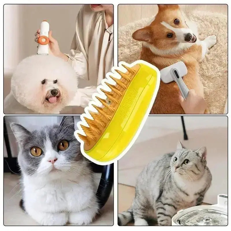 Steamy Cat Brush Electric Spray Grooming Tool For Pets