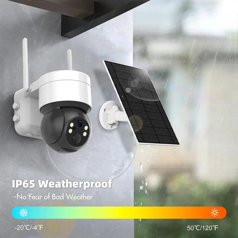 OurLum Tuya SmartLife Solar 4G PTZ CCTV Camera 3MP Battery Outdoor Security Pro