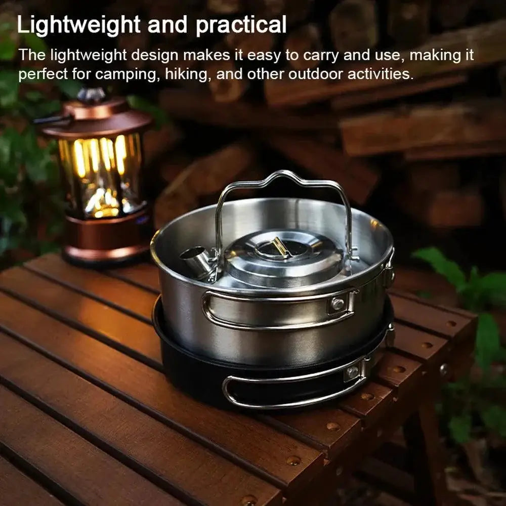 Outdoor Portable Camping Cookware Set Stainless Steel