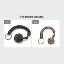 Outdoor Survival Paracord Key Chain Multi-Use Emergency Tool