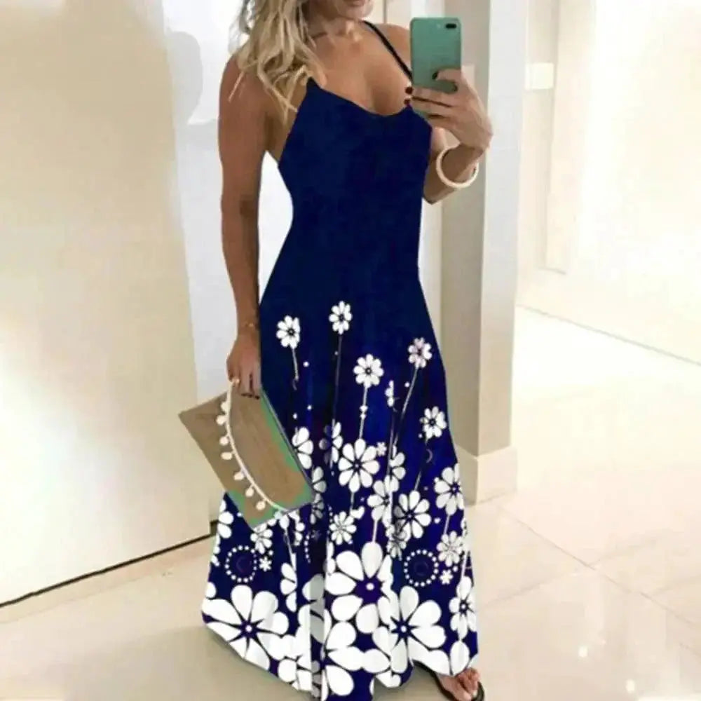 Oversized Bohemian Maxi Dress For Summer Beach Style - OurLum.com