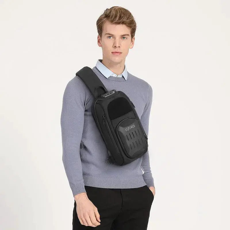 Waterproof Chest Bag With USB Charging Backpack Design