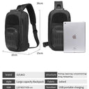 OZUKO Waterproof Chest Bag with USB Charging Backpack Design