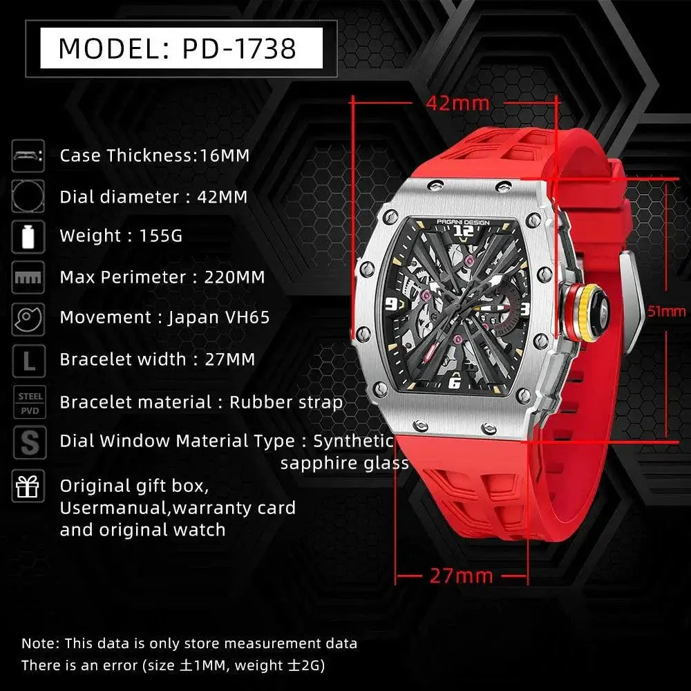 Pagani Design 2023 Mens Quartz Watch Sapphire Waterproof