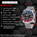PAGANI DESIGN Dual Time Zone GMT Luxury Wristwatch Elegant Style