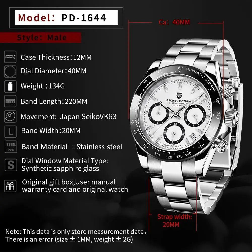 Pagani Design Men's Luxury Chronograph Watch Business