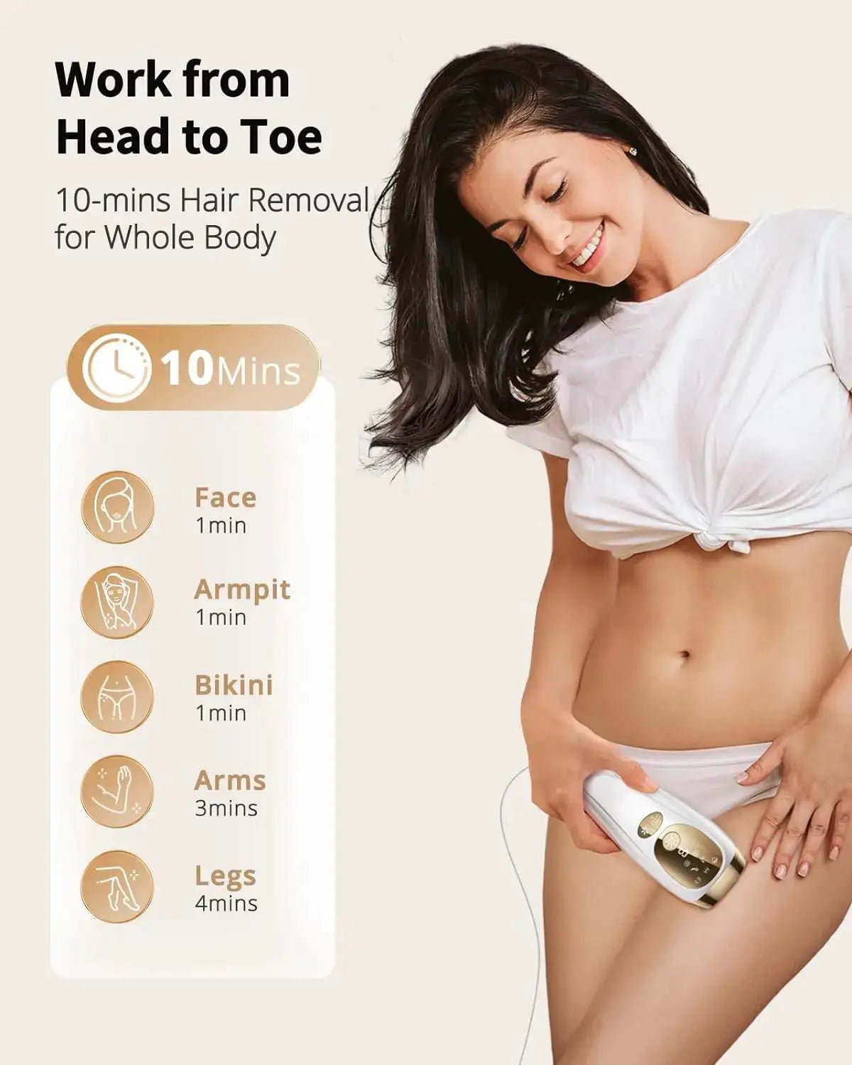 Pain-Free IPL Epilator for Home Use