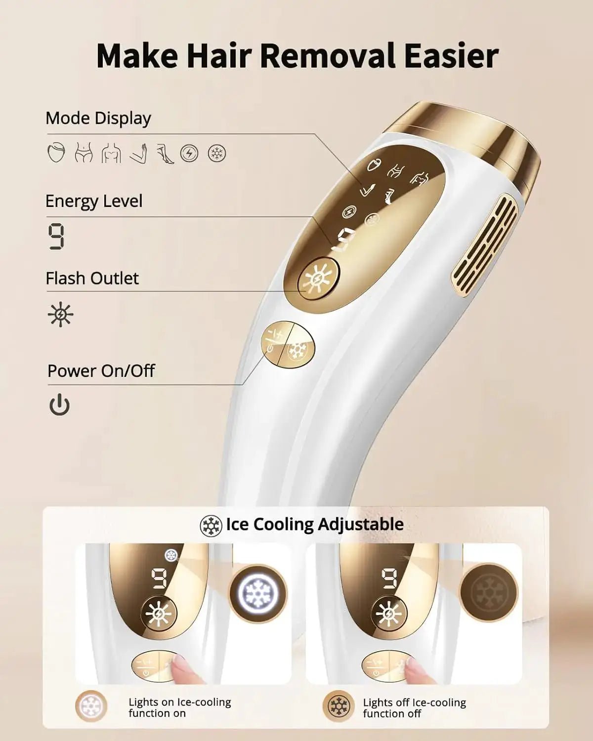 Pain-Free IPL Epilator for Home Use