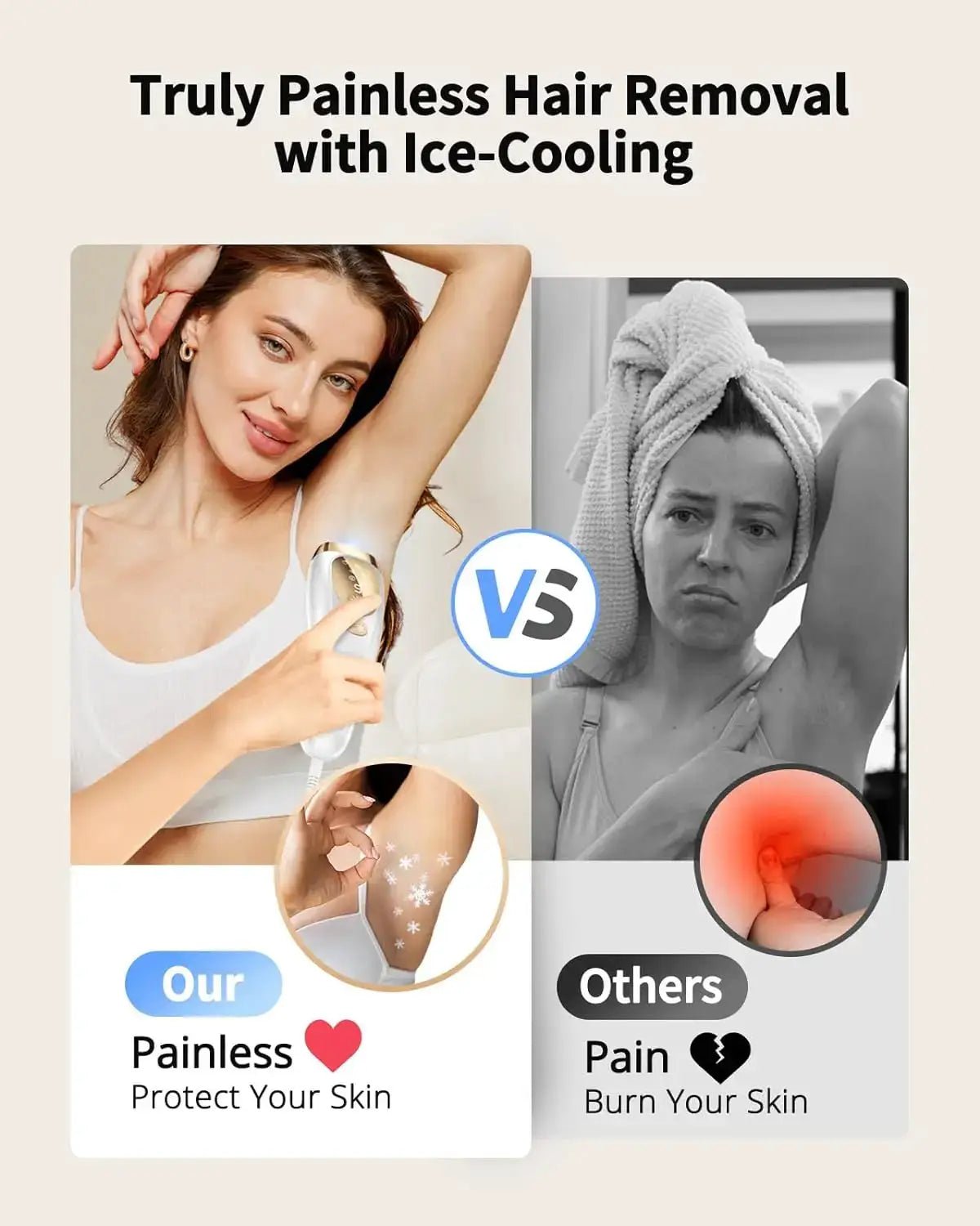 Pain-Free IPL Epilator for Home Use