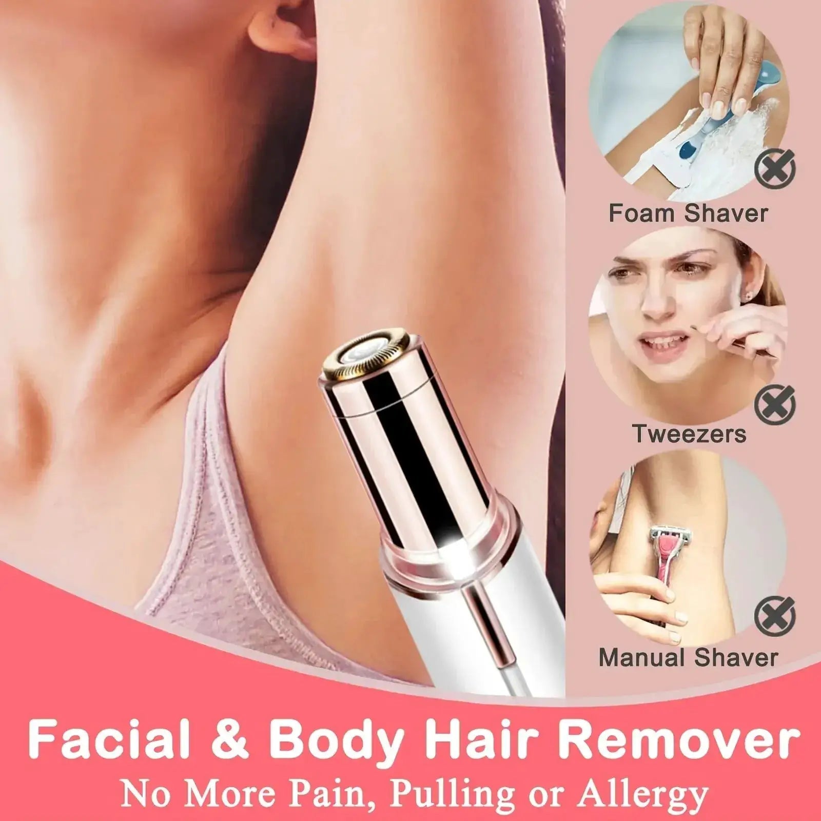 Painless Facial Hair Remover for Travel