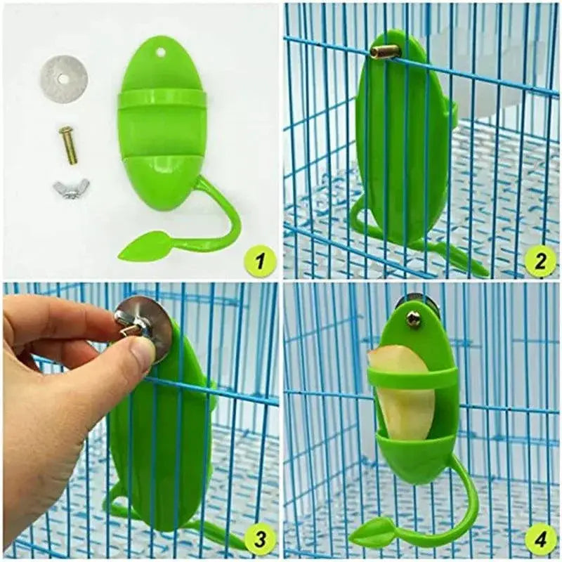 Parrot Feeder Hanging Cage Fruit And Veggie Container Toy